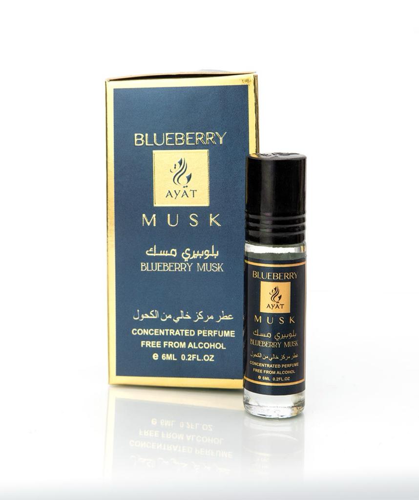 Ayat Blueberry Musk 6ml Alcohol Free Travel Size Roll On Arabian Perfu