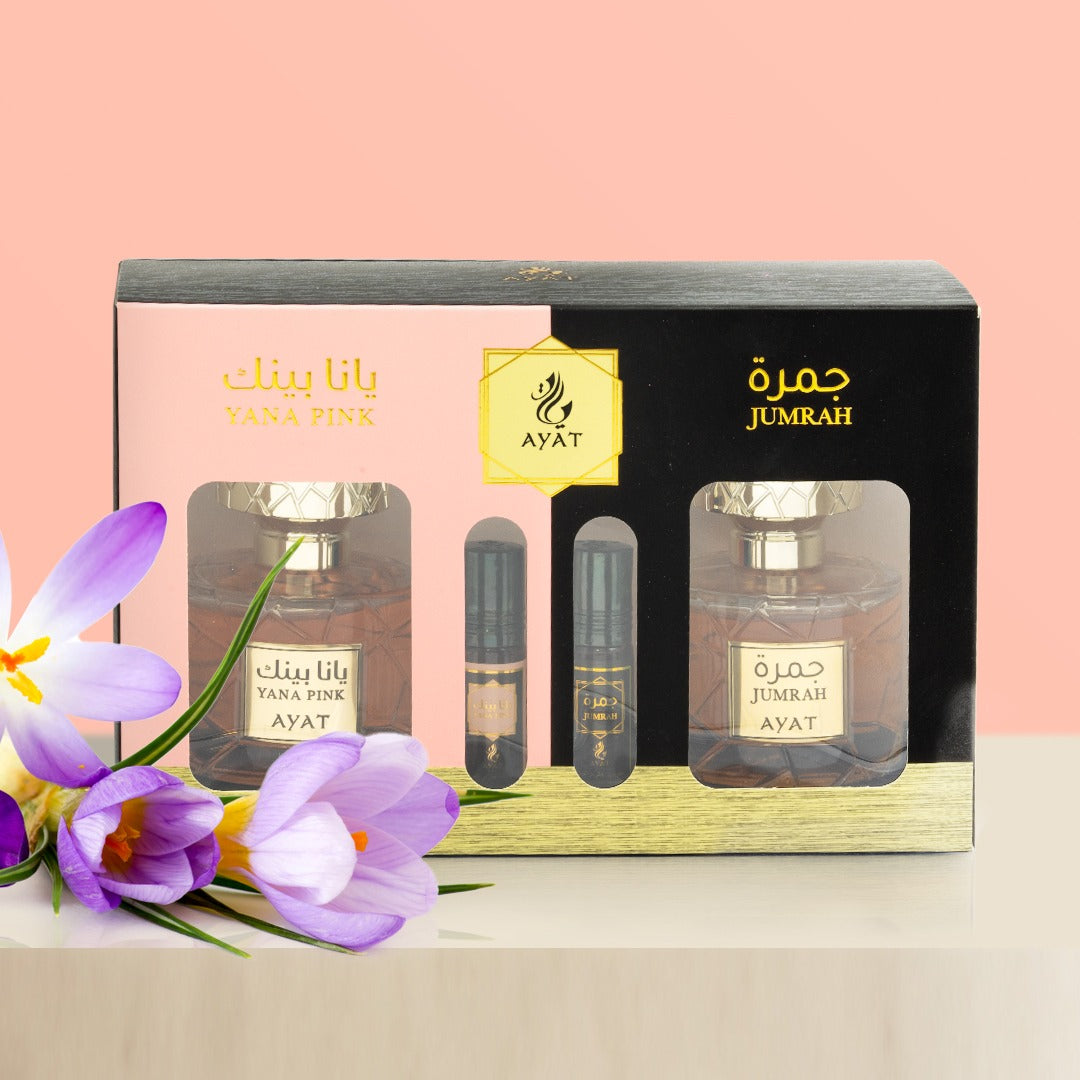 AYAT Yana Pink & Jumrah Perfume 100ml Set with Concentrated Perfume Oils 6ml